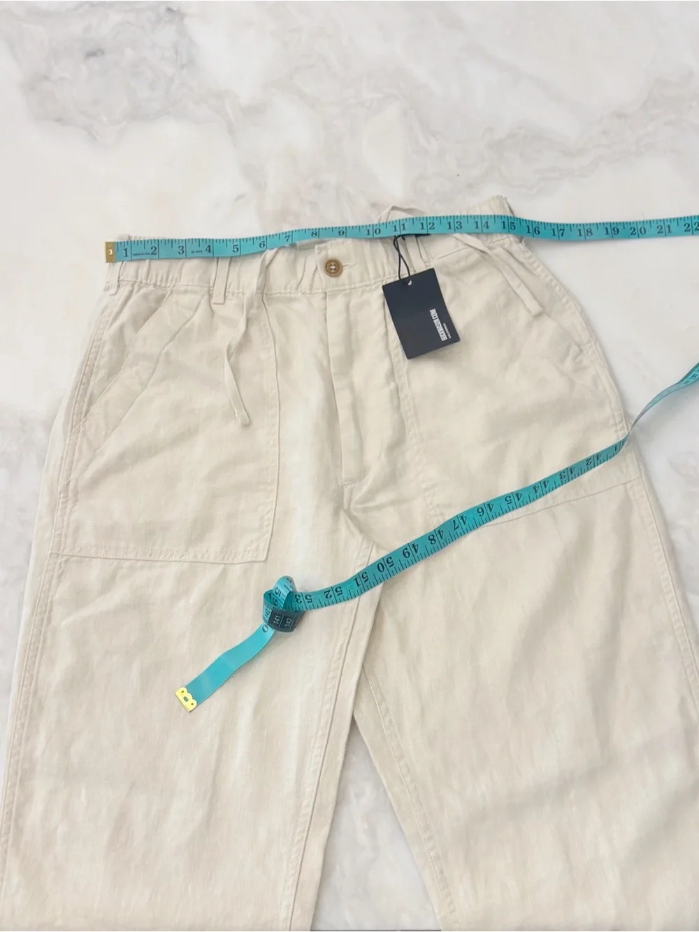 Buck Mason Men’s Loomed Linen Fatigue Pant Size Small Worn White New